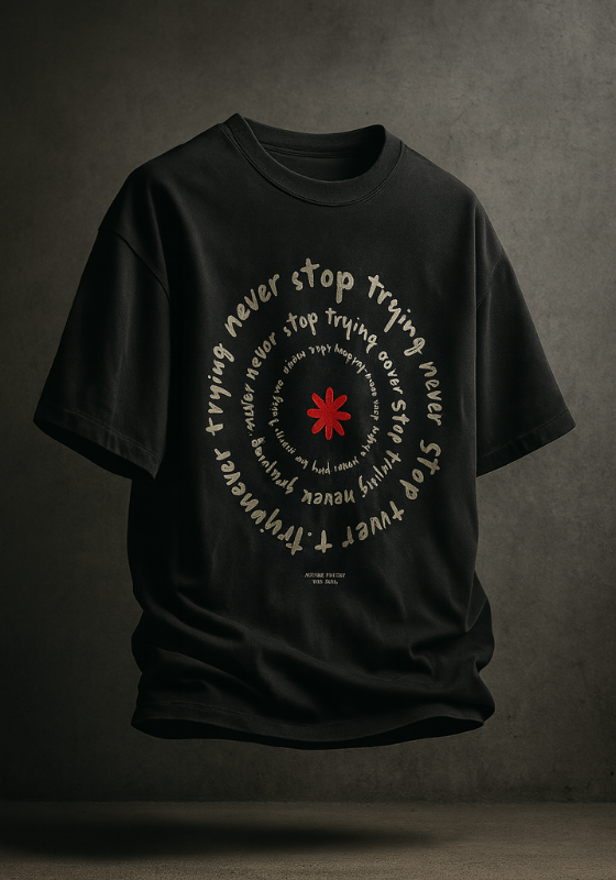 Never Stop Trying Oversized Tee